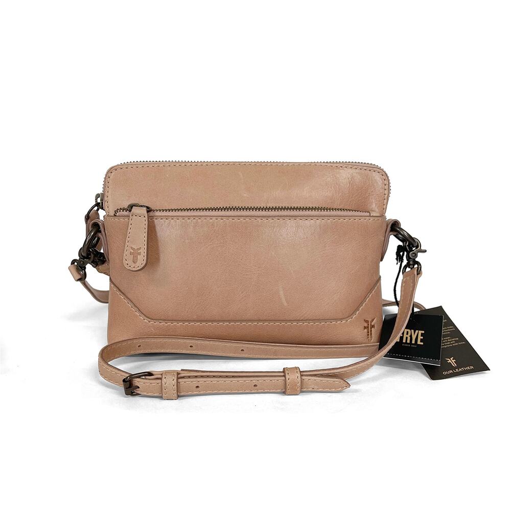 Frye Melissa Crossbody Wristlet $178 Small Convertible Leather Bag Evening Rose